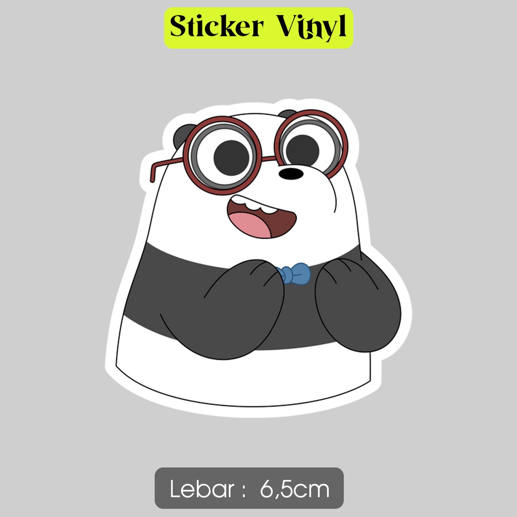 

Stiker We Bare Bears Panda Nerd Sticker Lucu Vinyl Satuaan Anti Air