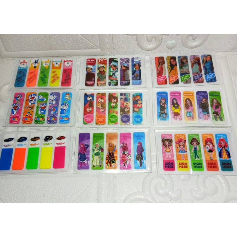 

100 pcs Sticky note gambar karakter. 1pack sticky note isi 100 pcs