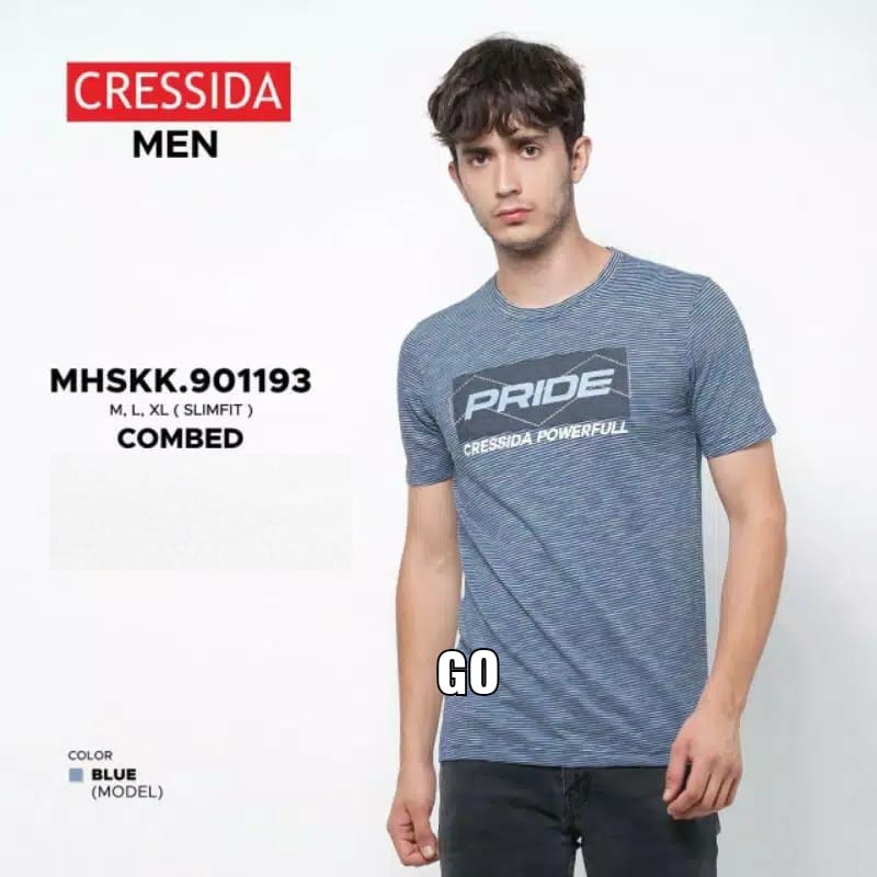 gof CRESSIDA KAOS Pakaian Pria Atasan Kaos Oblong Casual Santai Slimfit Lengan Pendek Original Brand