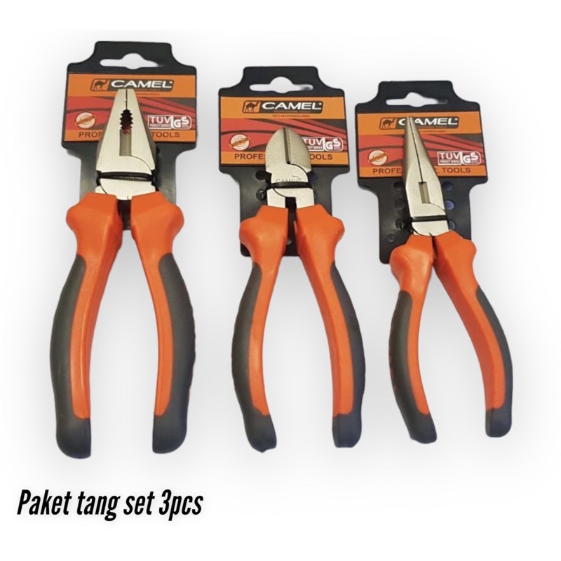 Paket tang 3pcs Camel kombinasi 7&quot; tang potong 6&quot; tang lancip 6&quot;