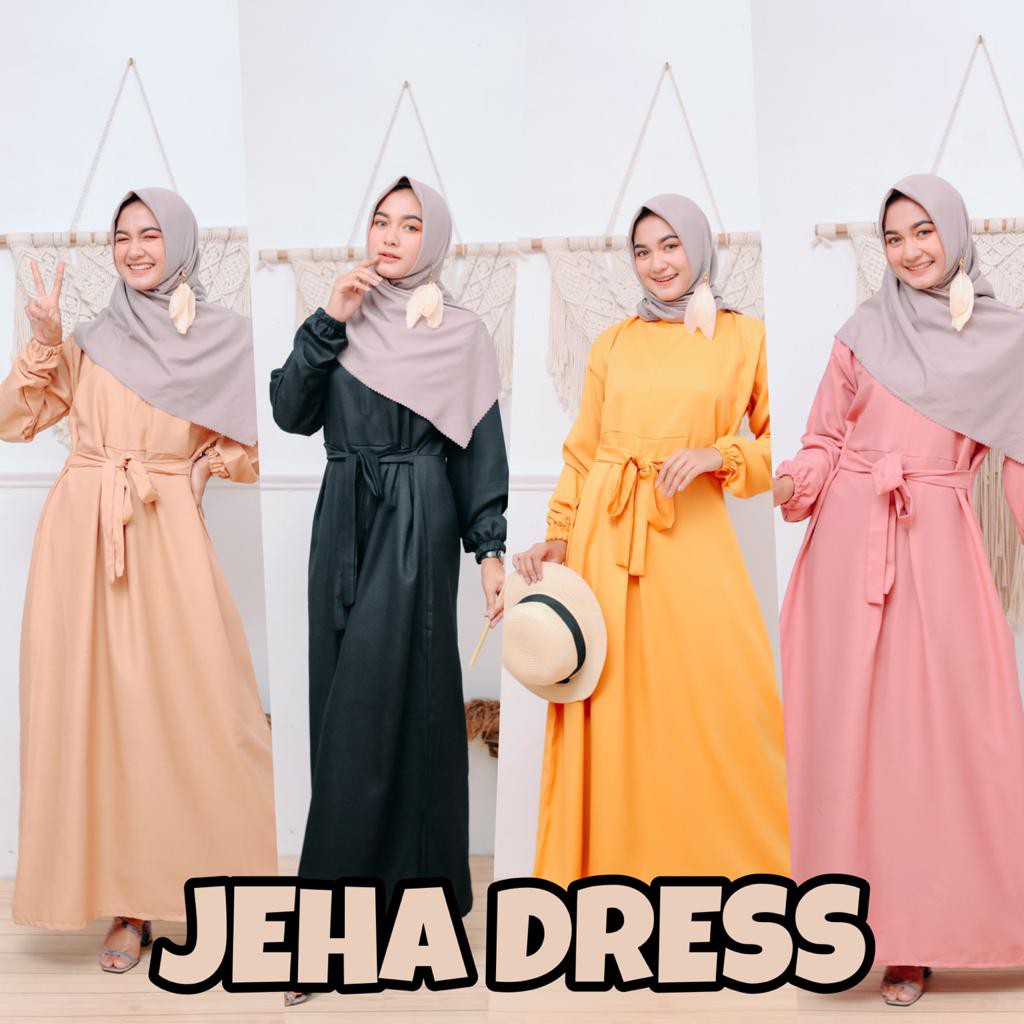 Bisa COD JEHA DRESS – Gamis murah Baju wanita Dress muslim Maxi dress
