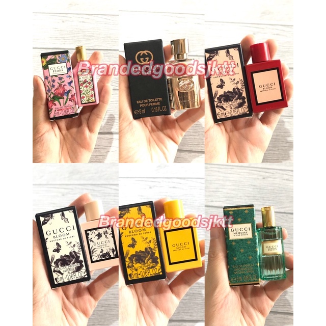 GUCCI MINIATURE PARFUME BLOOM AMBROSIA DI FIORI MEMOIRE GUILTY FEMME HOMME PROFUMO DI FIORI FLORA GO