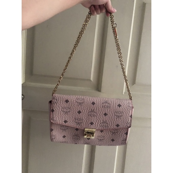 tas mcm authentic preloved ori pink