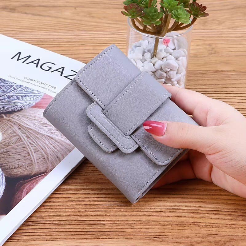 Forever Youth Dompet Wanita Dompet Lipat Import Murah-#1 abu