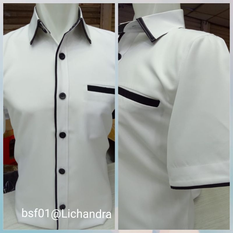SETELAN Blazer Celana LICHANDRA/Seragam Kerja Pria Putih Hitam