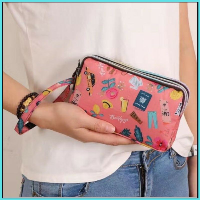 Dompet HP Kipling Wanita Import 3 Ruang Waterproof Kekinian