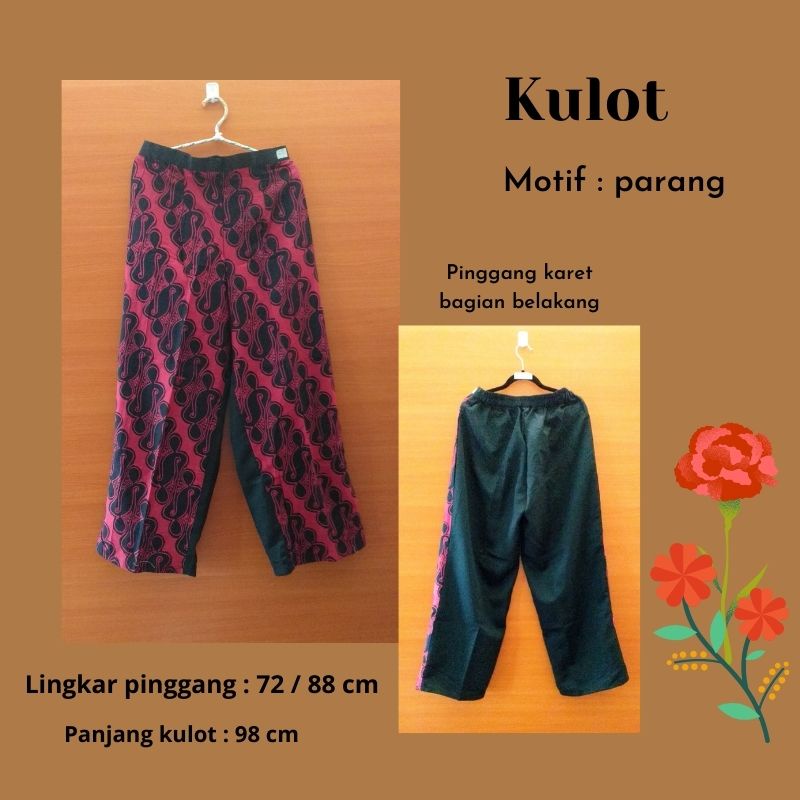 Kulot Warna Hitam Merah