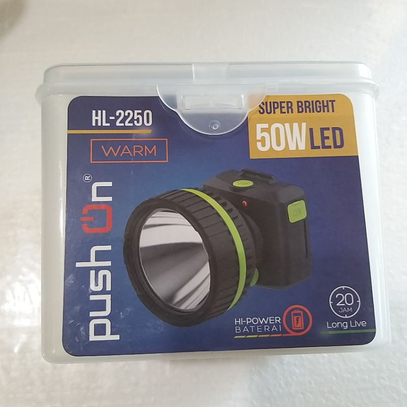 Senter Kepala 50 Watt Push On HL 2250 Headlamp