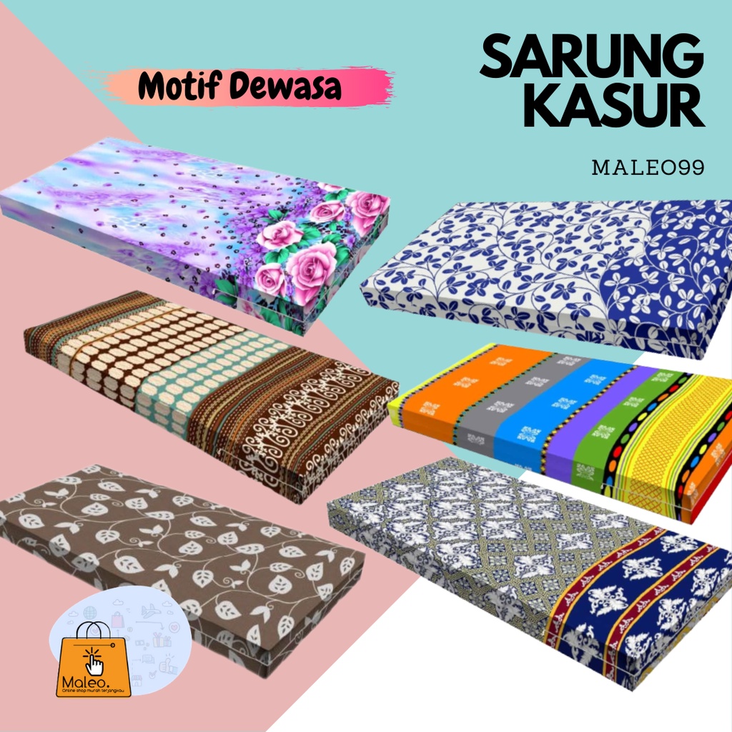 (MOTIF ACAK)Sarung Kasur Busa Resleting |No.4 (90x200)|No.3 (120x200)|No.2 (160x200)|No.1 (180x200)|