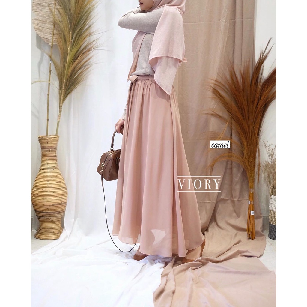 ROK CERUTI (Rok Panjang Full Furing Tidak Menerawang)-Camel