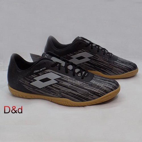 Sepatu Futsal Lotto Solista In Black Silver