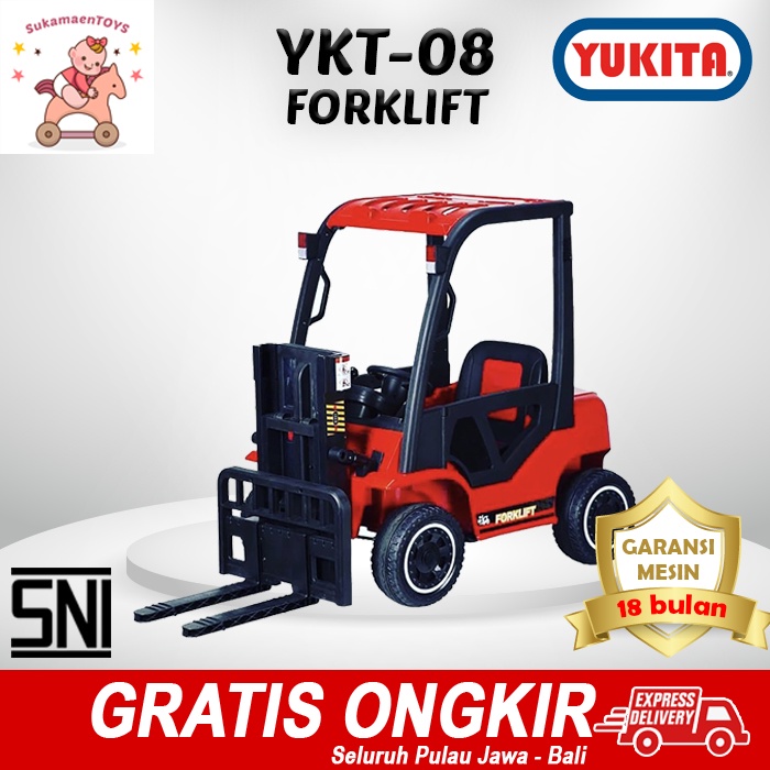 MAENAN MOBIL AKI ANAK YUKITA 08 TRUCK FORKLIFT Merah - SNI