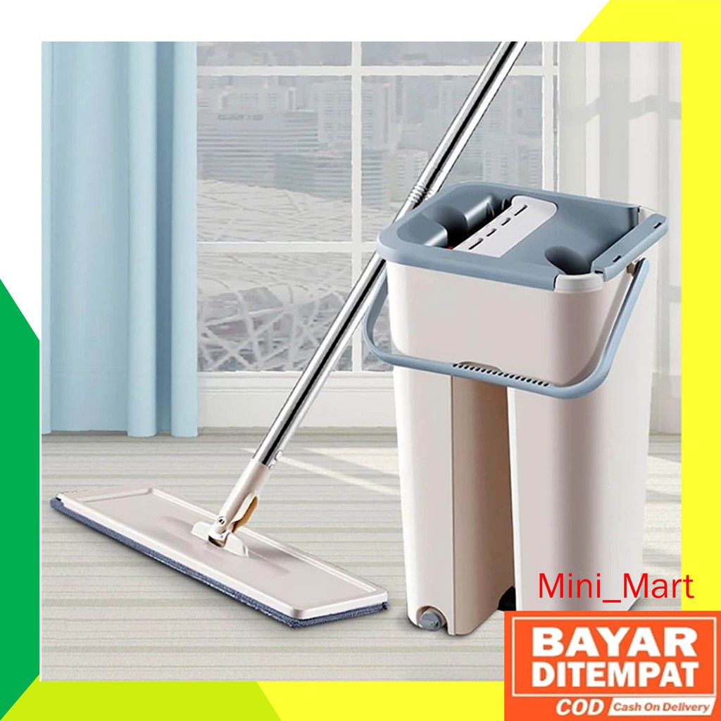 Alat Pel Lantai Ultra Mop Kain Pel Briny Brown untuk kramik Granit Otomatis
