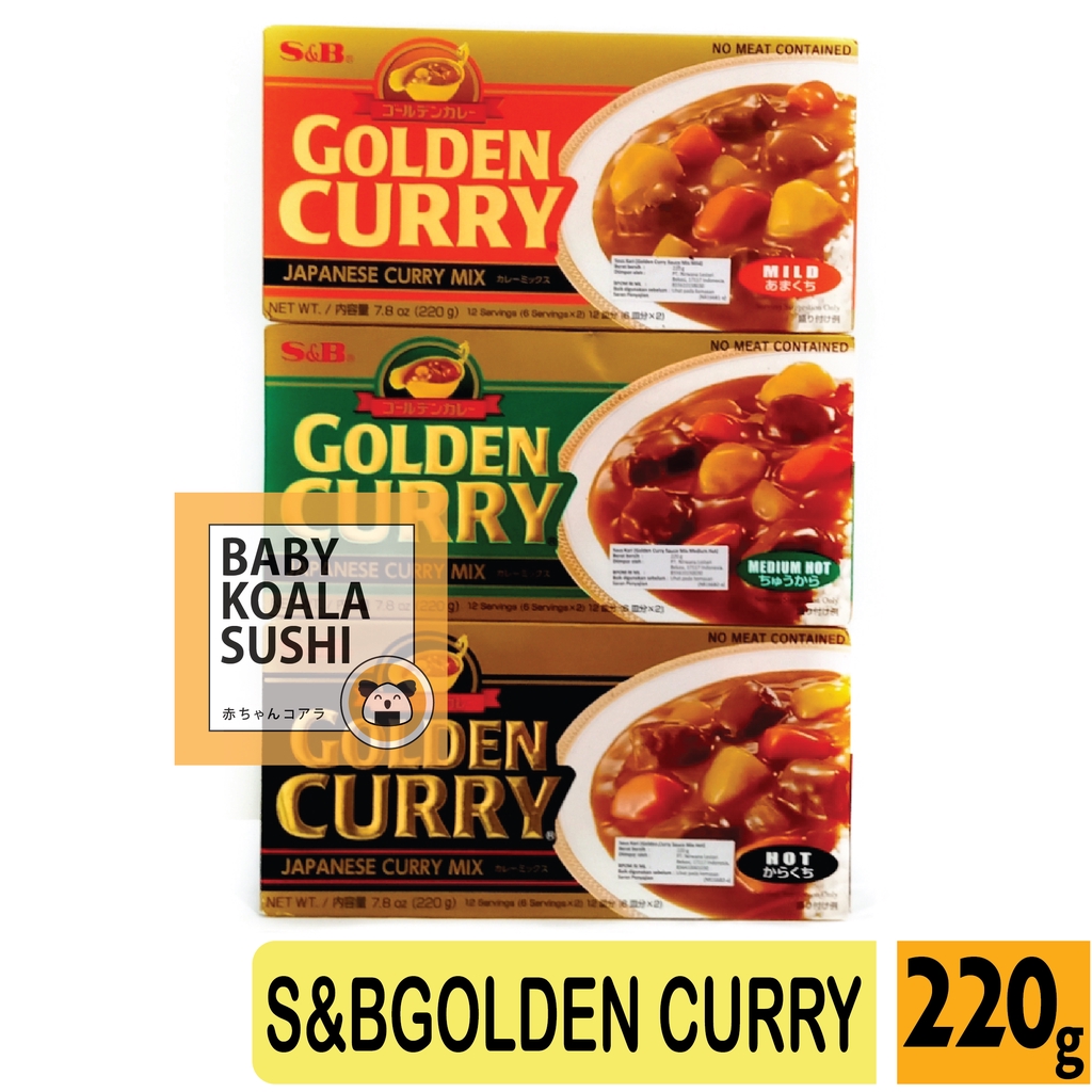 S&amp;B GOLDEN CURRY Mix Hot Medium Mild 220 g | Japan Cury Pedas Kare Jepang