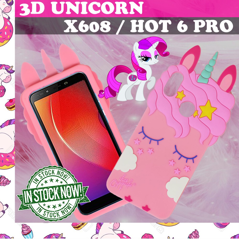 Silikon 3D Unicorn Infinix Hot S3X X622 Silikon Karakter 4D Infinix X622 Soft Case Lucu Case silikon