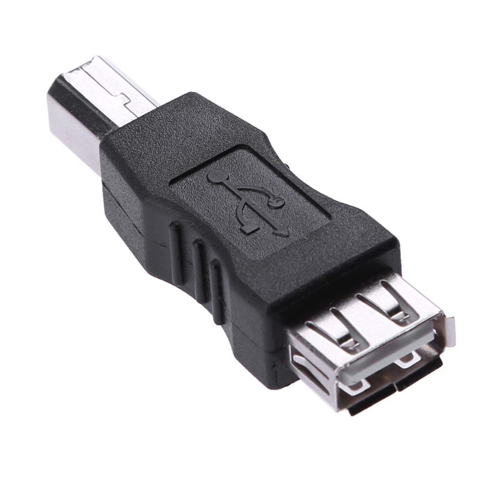 Portable USB Adapter USB 2.0 A Female to B Male Connector AF to BM Converter For Printer Computer