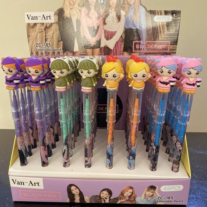 

langsung order saja] ( harga=48pcs) Pensil bensia blackpink , pensil cabut susun fancy