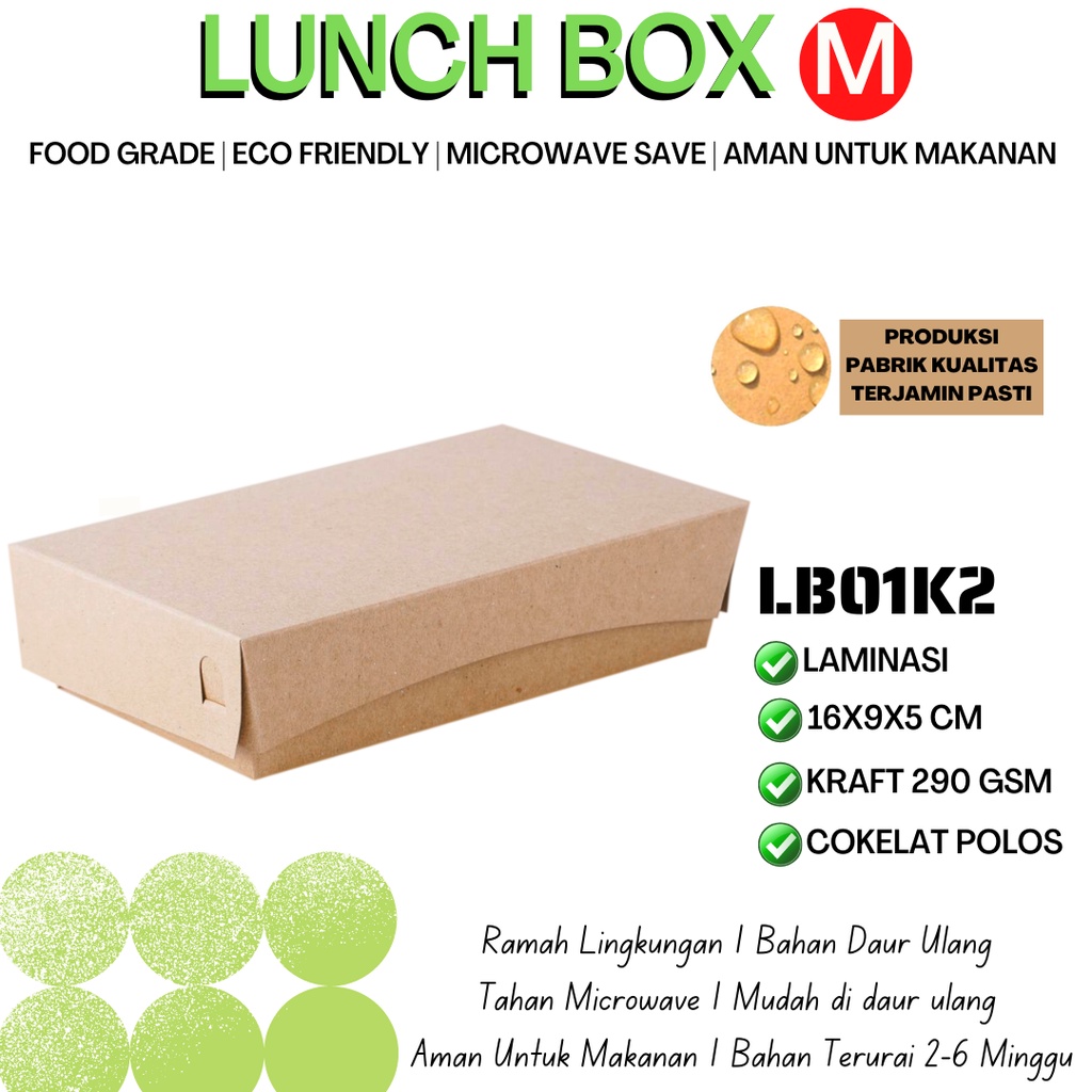 Paper Lunch Box Medium Lunch Box Medium (LB1K2-Laminasi)