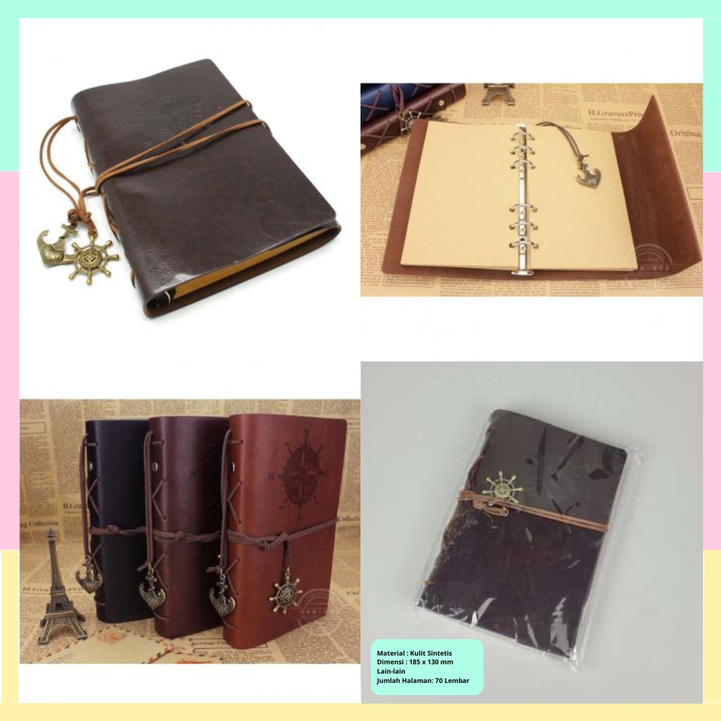

Buku Catatan Binder Kulit Retro Pirate - 8005