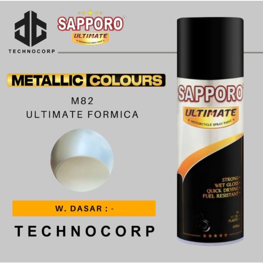 

Cat Semprot SAPPORO ULTIMATE M82 ULTIMATE FORMICA / VELG SEMI CHROME