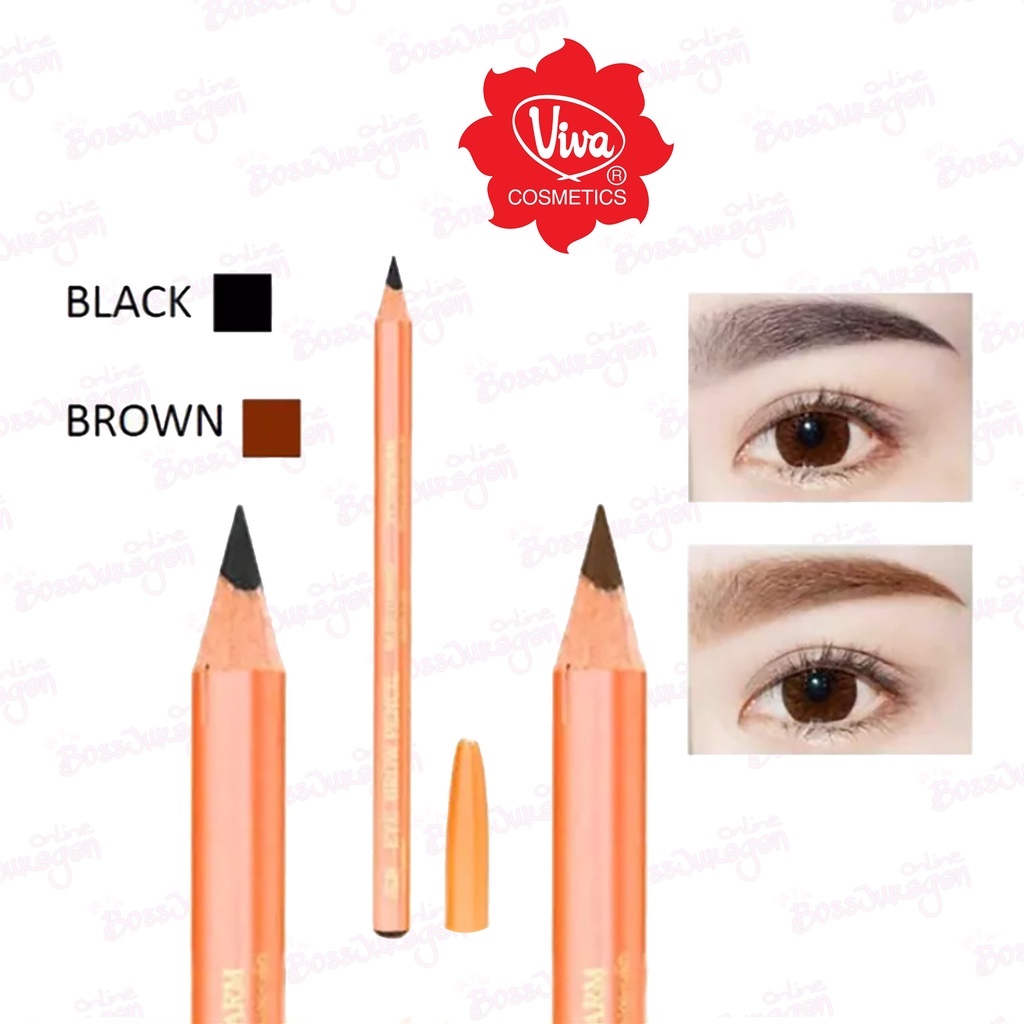 (BOSS) BPOM Viva Queen Eyebrow Pencil Brown ( Pensil Alis VIVA ) 100% Original