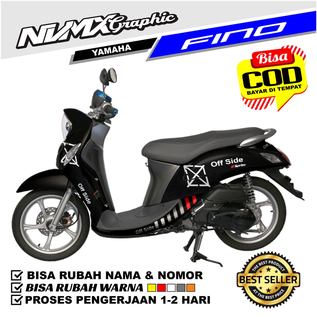 DECAL STIKER FINO OFF SIDE BLACK SIMPLE DESIGN