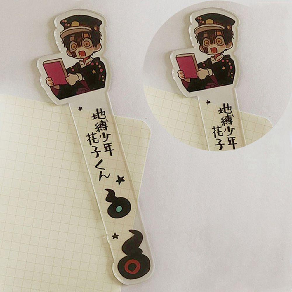 Lanfy Hanako-kun Anime Bookmark Cute Kawaii Acrylic Planner Stiker Notepad Kertas Pesan Notes Perlengkapan Sekolah Gadis Sticky Notes Pembantu Membaca