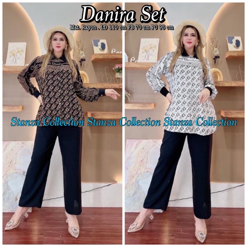Setelan Wanita Kekinian // One Set Kemeja Wanita / Setcel kemeja Wanita Motif Dior // Setelan Kerja 