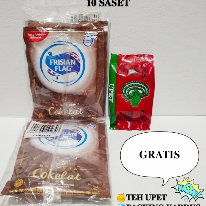 

NEW Susu Bendera Coklat 10 Saset GRATIS teh upet Khas Cirebon