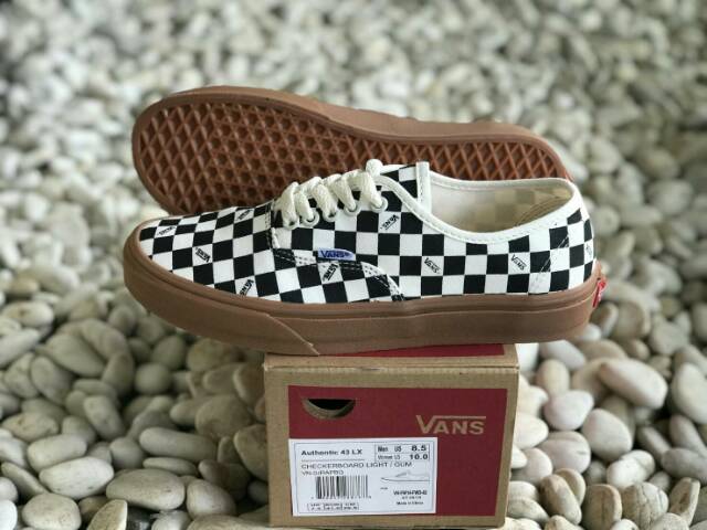 OBRAL VANS AUTHENTIC PREMIUM CHECKERBOARD LIGHT GUM