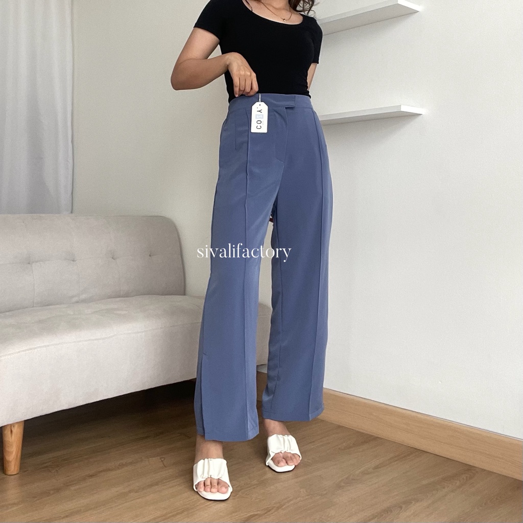 SIVALI Airin Pants || Celana Anti Kusut - Celana Kulot Wanita - Celana Kantor Formal / Casual