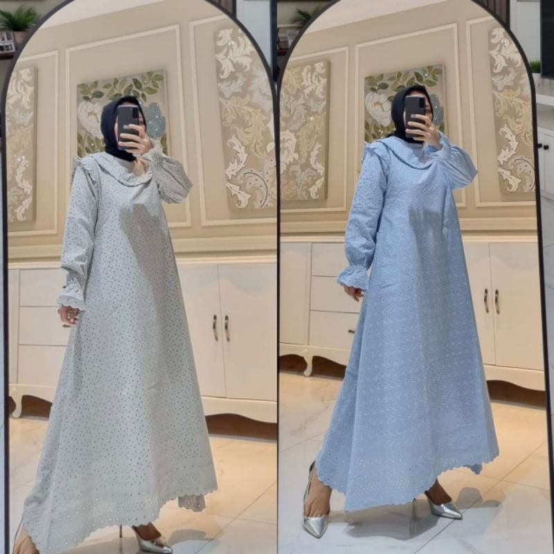 Dress Katun Bordir Edness Kayla 02