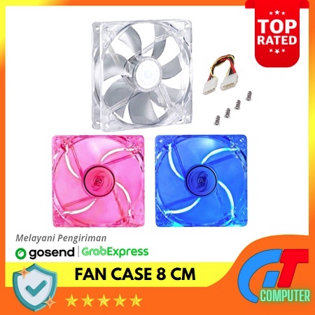 Fan Case 8 CM transparan Warna LED