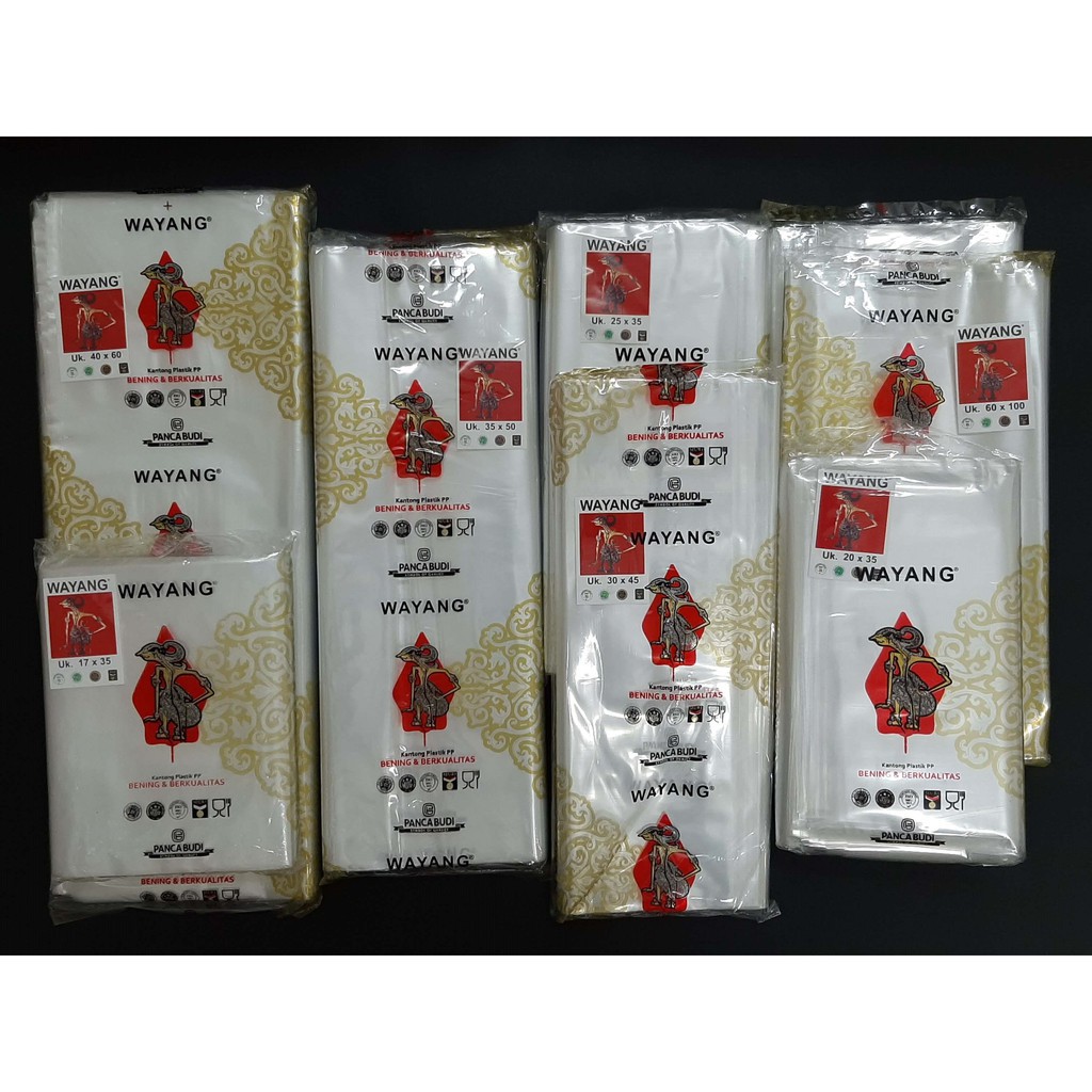 isi 1pack@32 lembar COD Plastik PP Wayang 40x60 (500 gram) / plastik bening PP Wayang 40 x 60