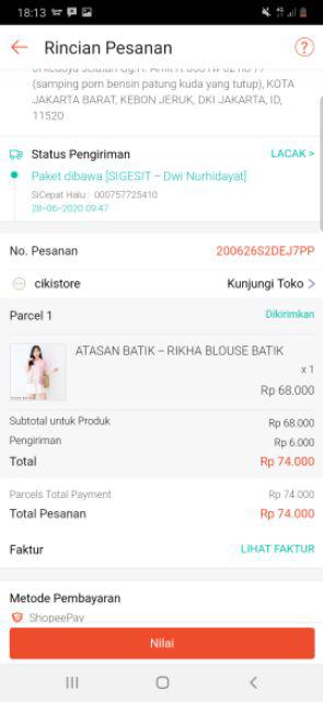 Cikistore - Atasan Batik Mikha Blouse Batik