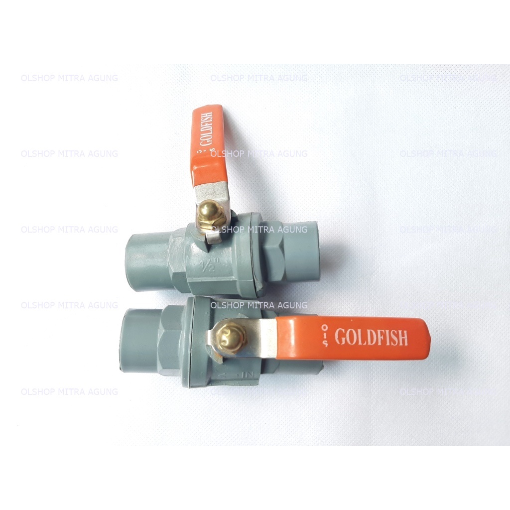 OLS Balvalep Pvc Polos 1/2&quot; inch Stop Kran Ball Valve Gagang Besi