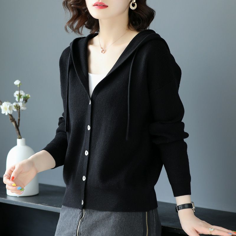 Cardigan Hoodie Kancing Knit Import TM (LM2)