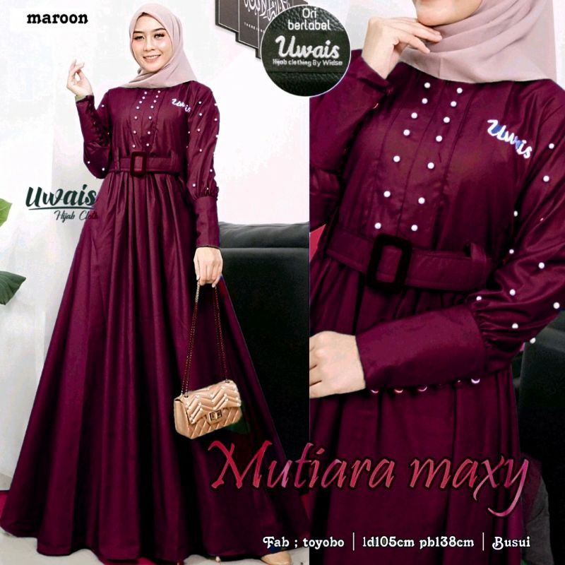 MUTIARA MAXY ORI UWAIS HIJAB || PROMO GAMIS MURAH || GROSIR GAMIS SOLO || NEW ARRIVAL || BEST SELLER