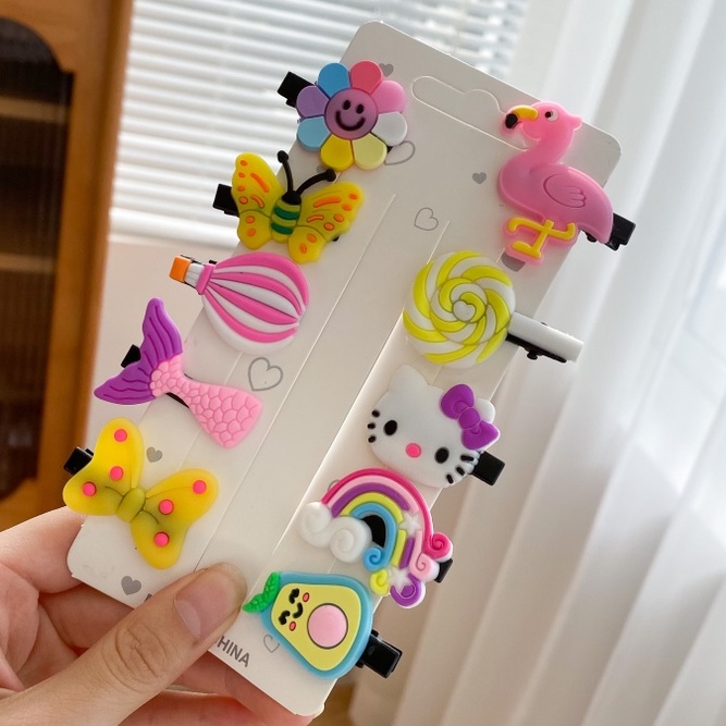ED - 10PCS / SET JEPIT RAMBUT ANAK SET TERMURAH / JEPITAN RAMBUT ANAK MOTIF KARAKTER KARTUN-JPT - BALON