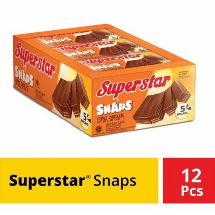 

Superstar Snaps Triple Chocolate @28gr isi 12pc