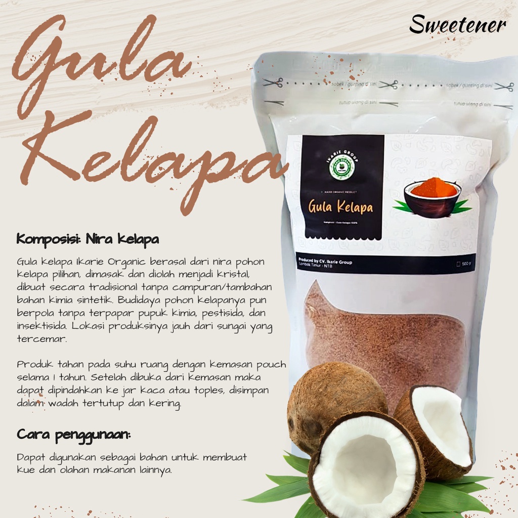 

Gula Kelapa Ikarie Organic 500 gram