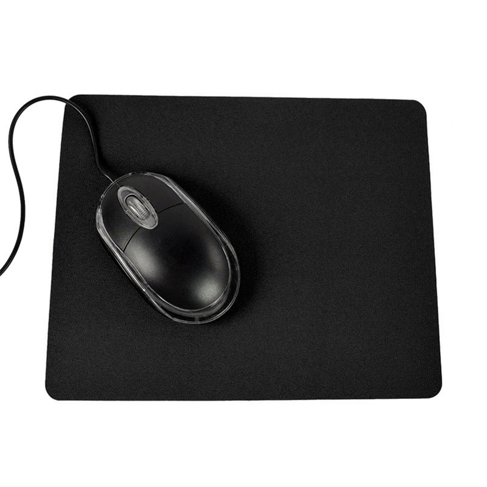 Mouse Pad Gaming Anti Slip Bentuk Persegi Panjang Warna Polos Ukuran 21.5x17.5cm Untuk PC / Laptop