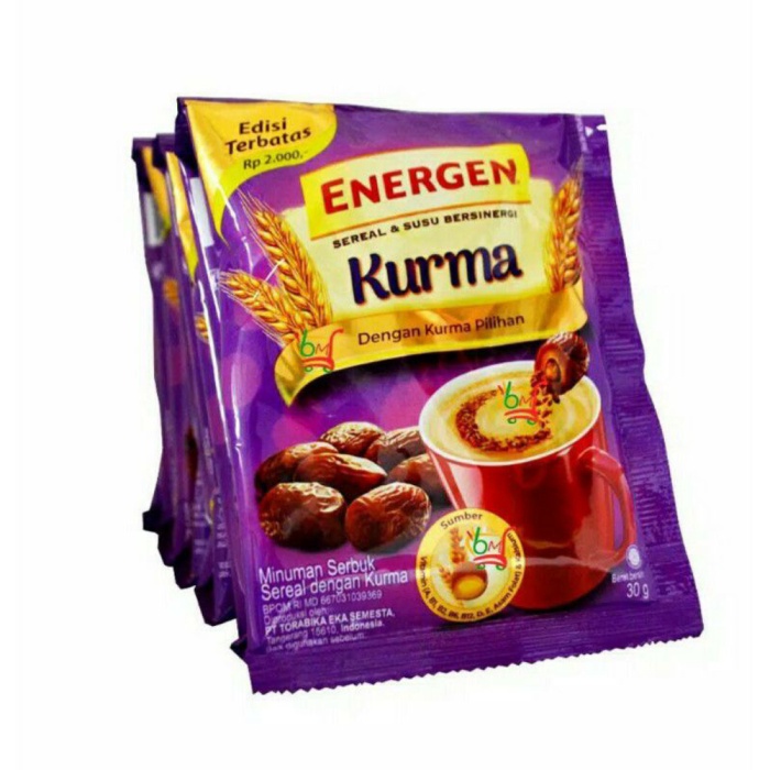 Energen Kurma Sereal varian rasa Kurma 30gram sachet dan Renceng Promo