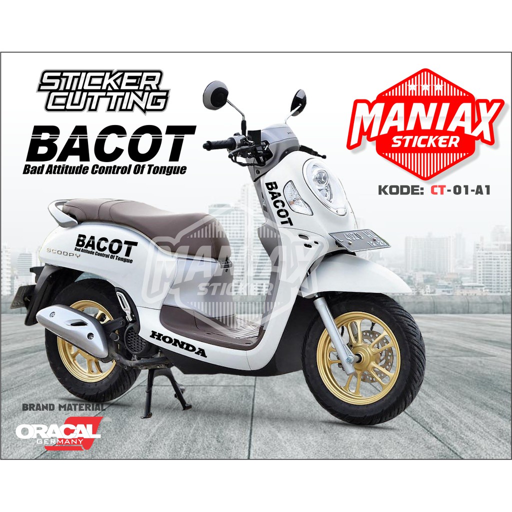 Sticker Bacot New Scoopy - Stiker Striping New Scoopy Bacot - Stiker Cutting All New Scoopy CT01
