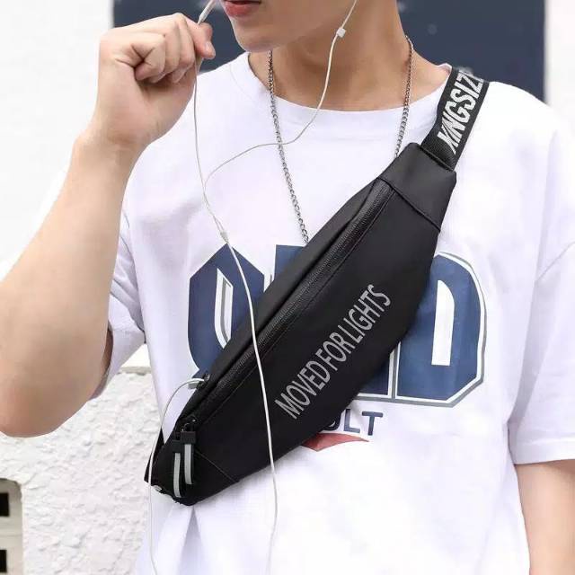 Tas Selempang Anti Air Multifungsi Waterproof Waistbag Moved for light / Tas Pinggang Import Premium