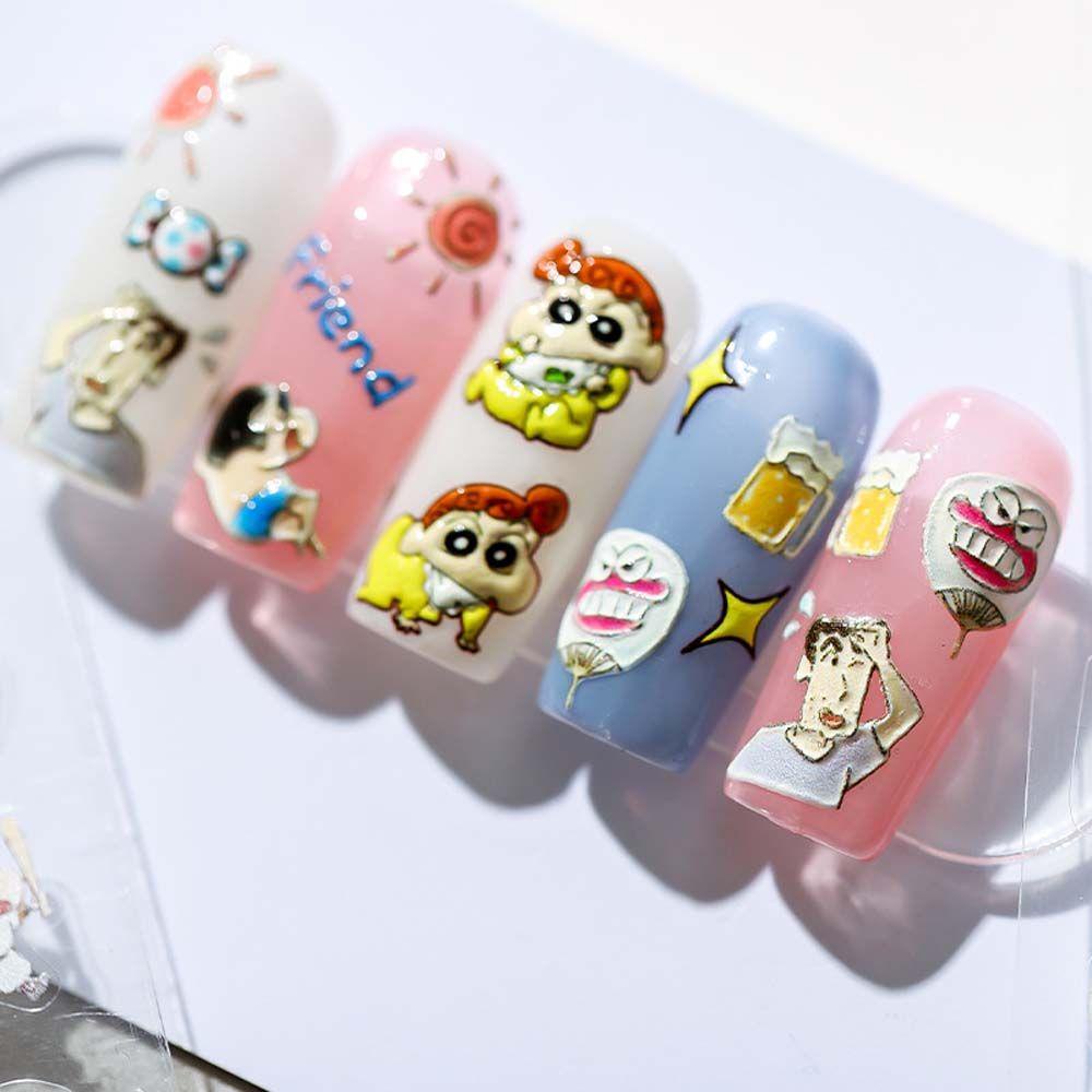 Mxbeauty Stiker Kuku Motif Print Kartun Untuk Dekorasi Nail Art