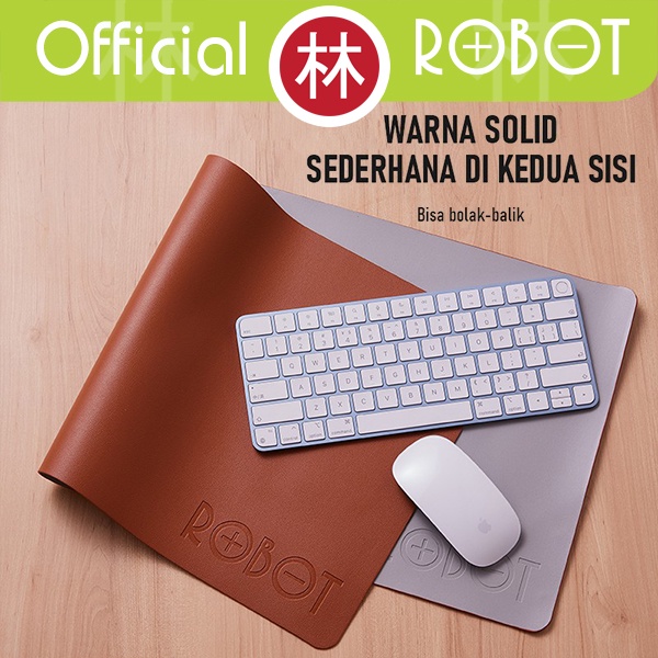 Robot RP06 Mouse Pad PU &amp; Waterproof Material Double Sided Anti Selip