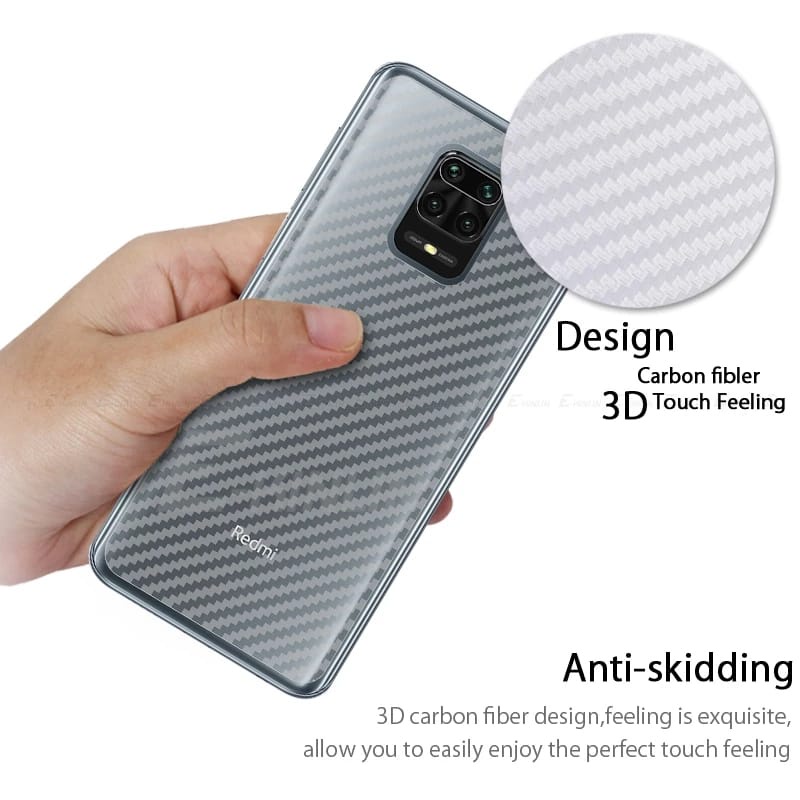 PROMO 2in1 CASE XIAOMI Redmi Note 9 Pro ShockProof Transparan Bonus GARSKIN Carbon Anti Jamur