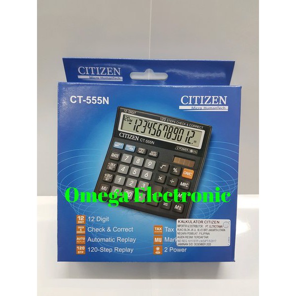 

ORIGINAL CITIZEN CT-555N - Kalkulator Meja Office Check Correct CT 555