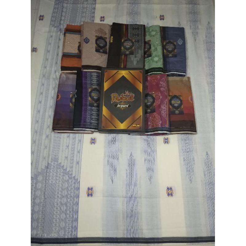 Grosir 10 pcs Sarung Atlas Jaquard kualitas B merk Rubat Jaquard dan Nafiri Jaquard